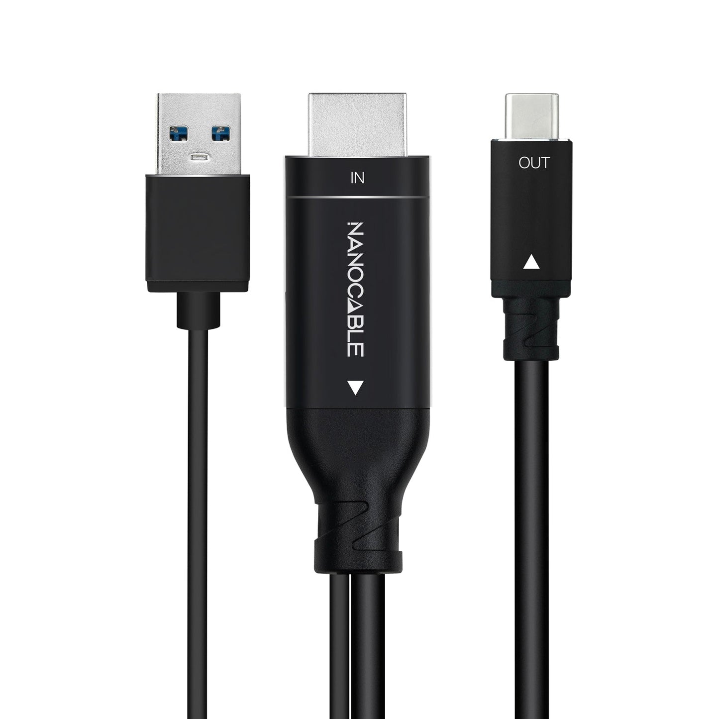 Cabo HDMI Macho 2.0 + USB para USB-C Macho 1.8m Nanocable NAN-CAB_10_15_4354