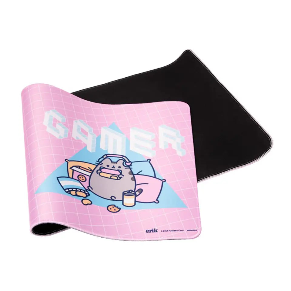 Tapete gaming para Rato XL - Protetor de Mesa Pusheen / Cor de Rosa