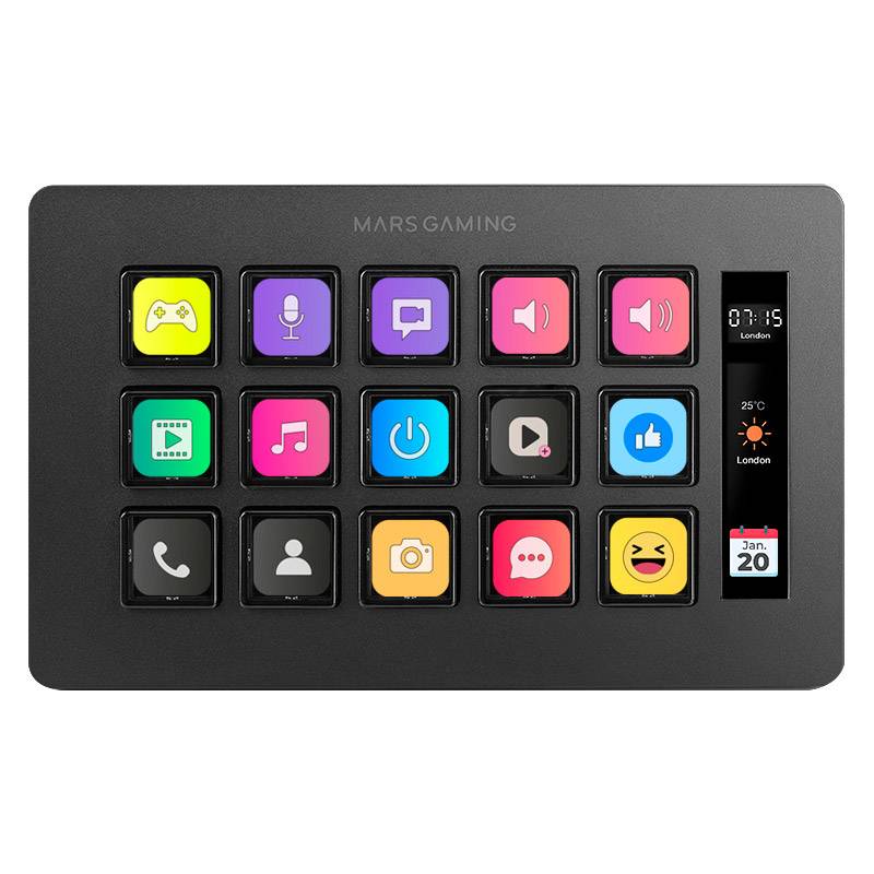 Control Deck Mars Gaming MSD-ONE Slim Preto