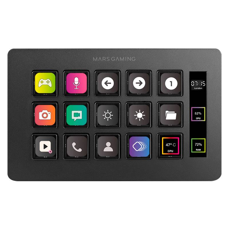 Control Deck Mars Gaming MSD-ONE Slim Preto