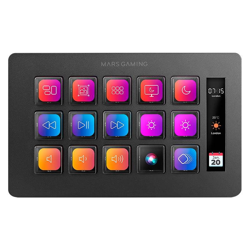 Control Deck Mars Gaming MSD-ONE Slim Preto