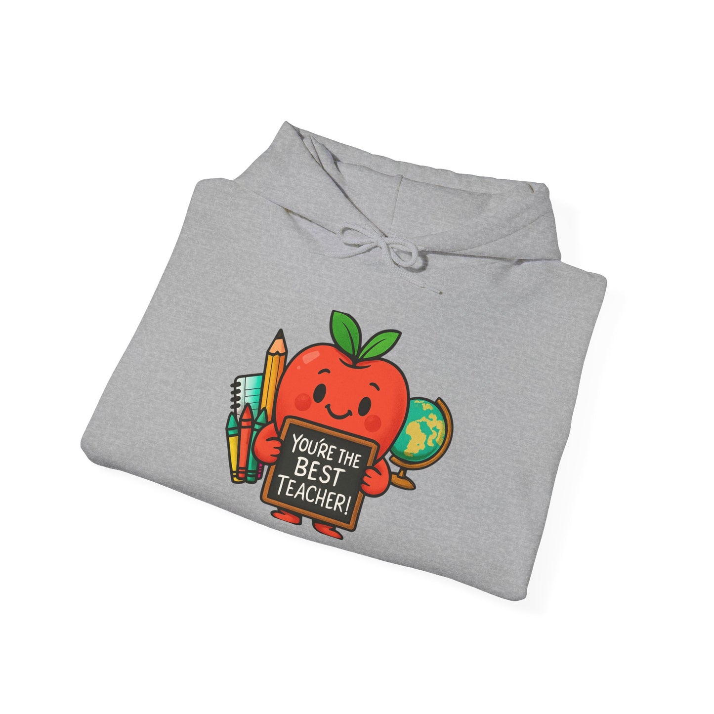 Teacher Appreciation Hoodie — Cute Apple "You're the Best Teacher" Design