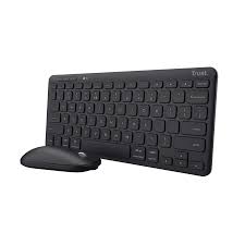Teclado Português PT Trust + Rato Wireless Lyra Black 25402 Bundle / Preto