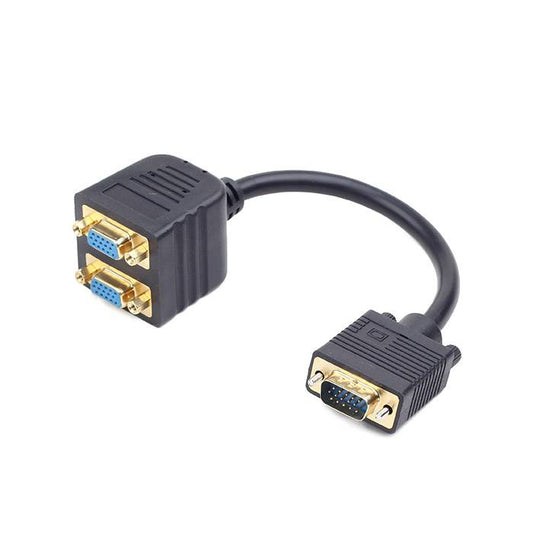 Adaptador Splitter VGA Macho para 2x VGA Macho 20cm Gembird CC-VGAX2-20CM