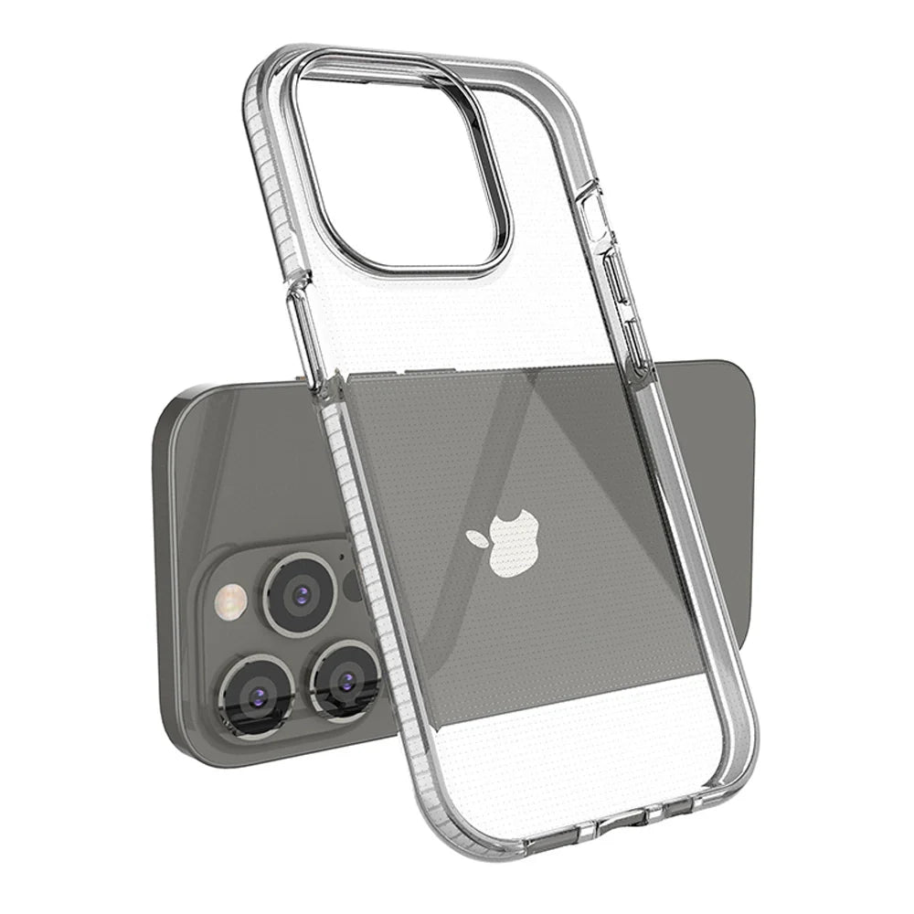 Capa Spring Case para iPhone 14 Pro em Silicone com Moldura Preta