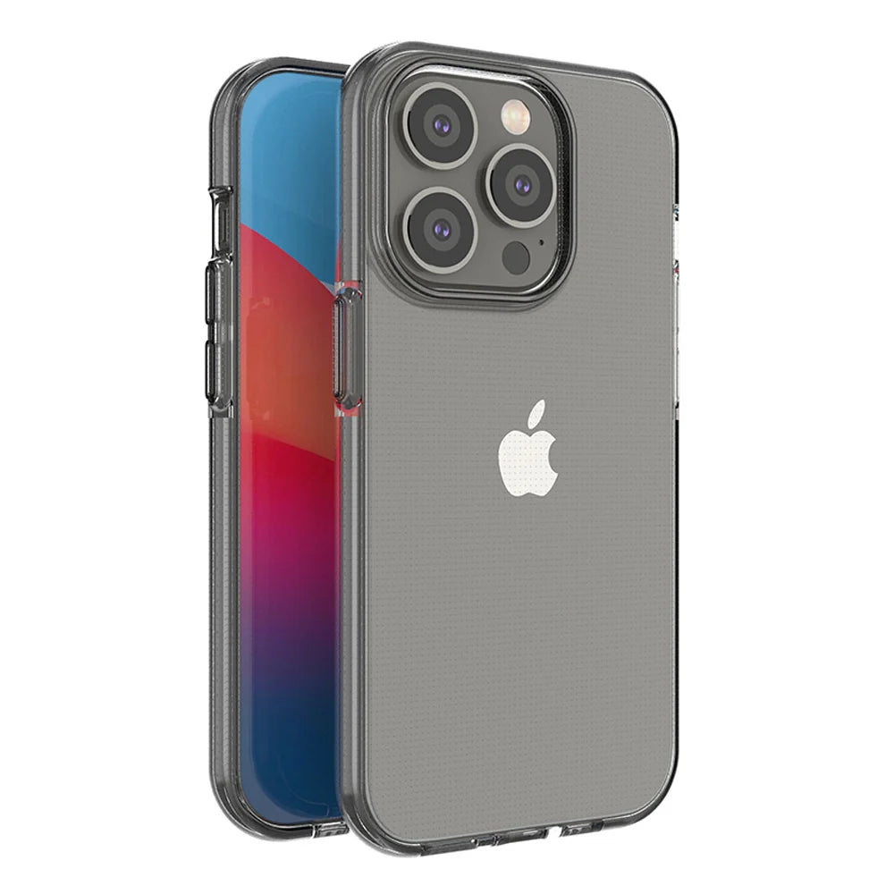 Capa Spring Case para iPhone 14 Pro em Silicone com Moldura Preta
