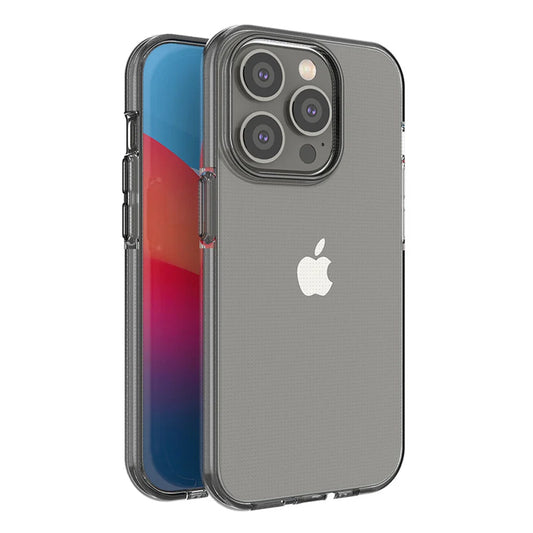 Capa Spring Case para iPhone 14 Pro em Silicone com Moldura Preta