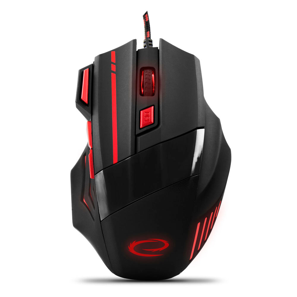 Rato Gamer Esperanza Wired 7D Óptico USB MX201 Wolf Red