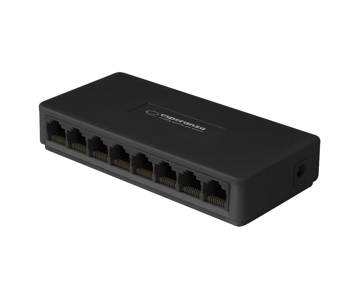 Switch Ethernet 8 Portas 10/100 ESPERANZA DRACO / Preto