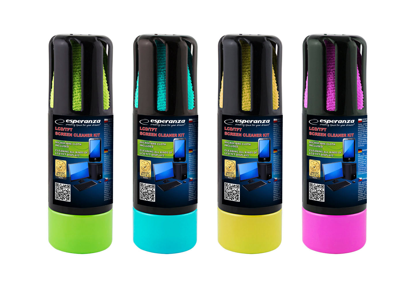 ESPERANZA LCD/TFT CLEANING SET / Limpador de Ecrã / Cor: Preto