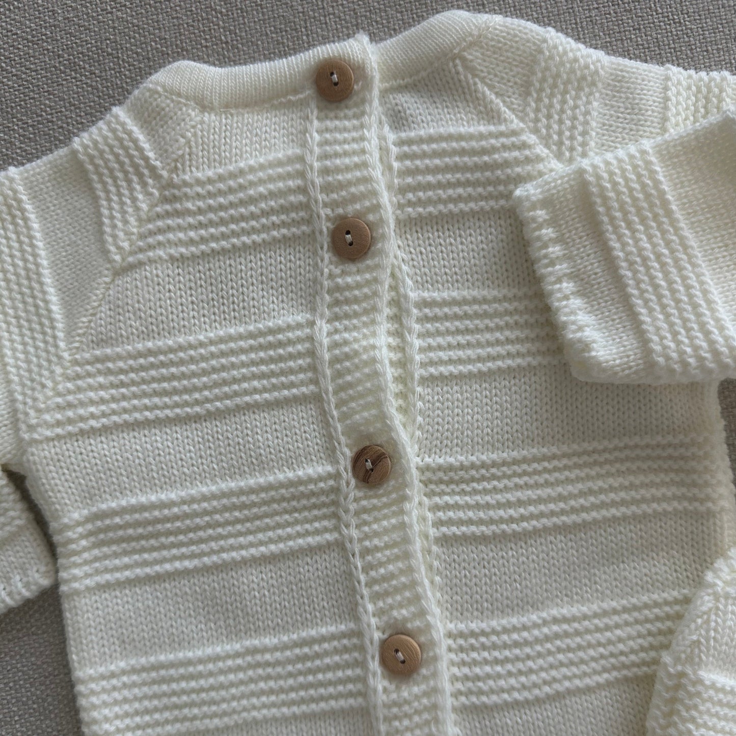 Conjunto de Bebé em Malha Pérola 3 Peças 100% Algodão