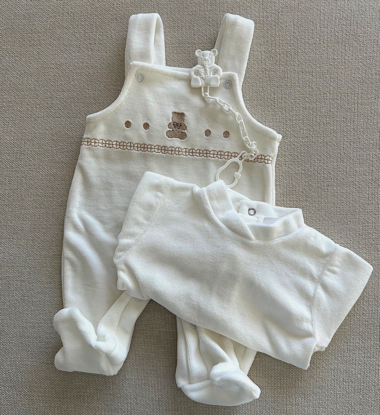 Babygrow Baby Bear 2 Peças com Prendedor de Chupeta