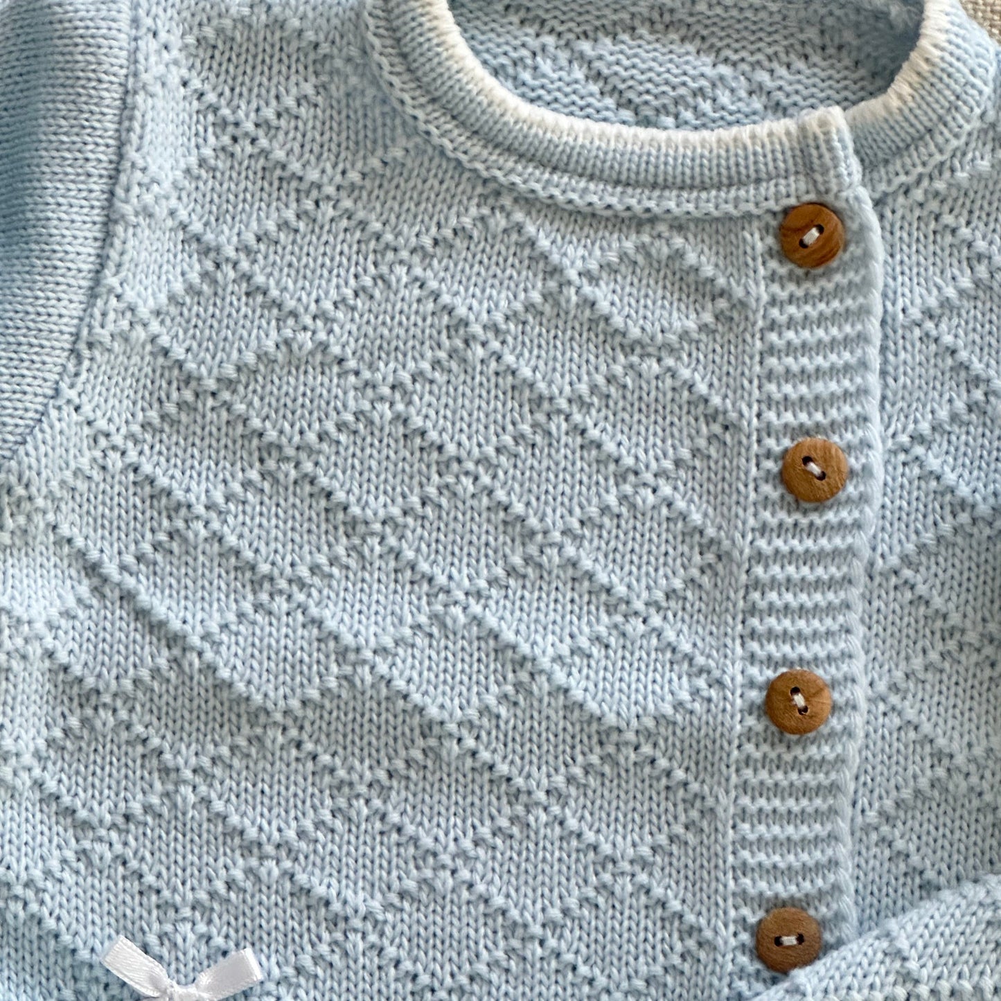 Conjunto de Bebé em Malha Azul Bebé 3 Peças 100% Algodão