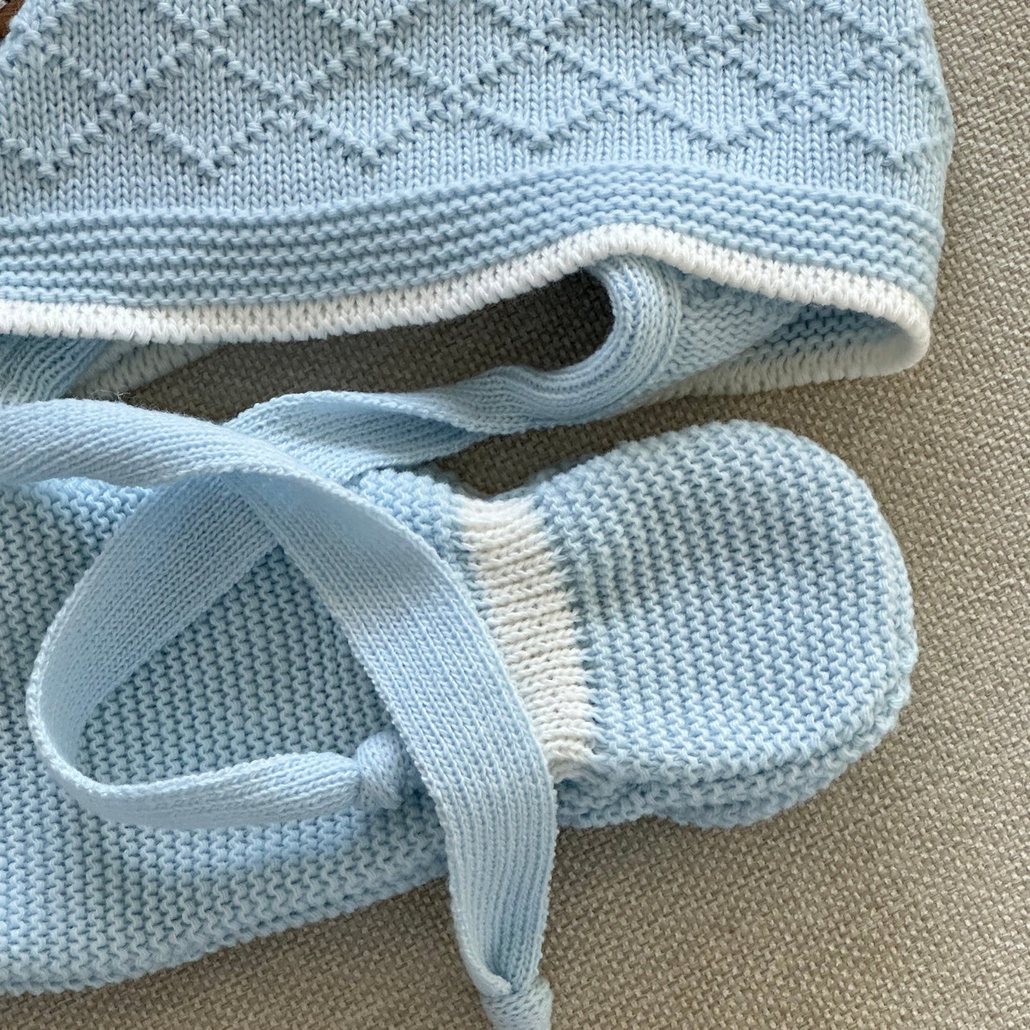 Conjunto de Bebé em Malha Azul Bebé 3 Peças 100% Algodão