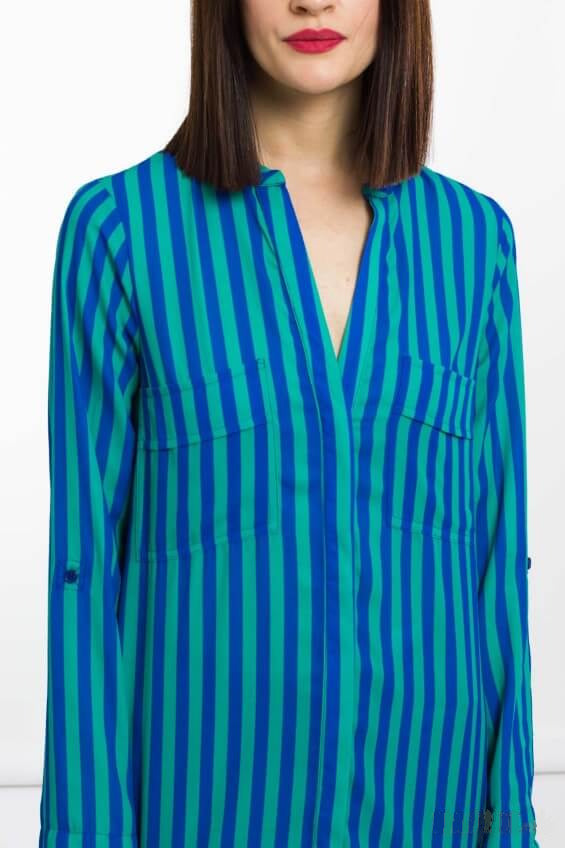 BLUSA RISCAS VERDE-AZUL