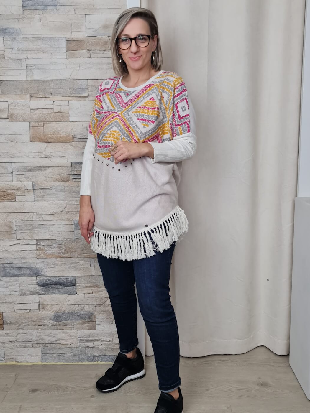 TÚNICA COM FRANJAS