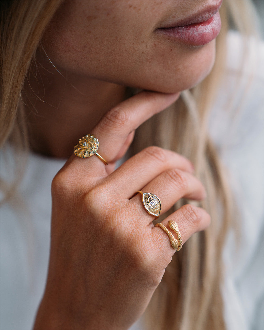 Anel Snake Texturized