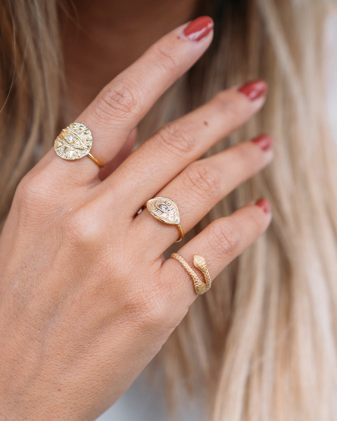 Anel Snake Texturized