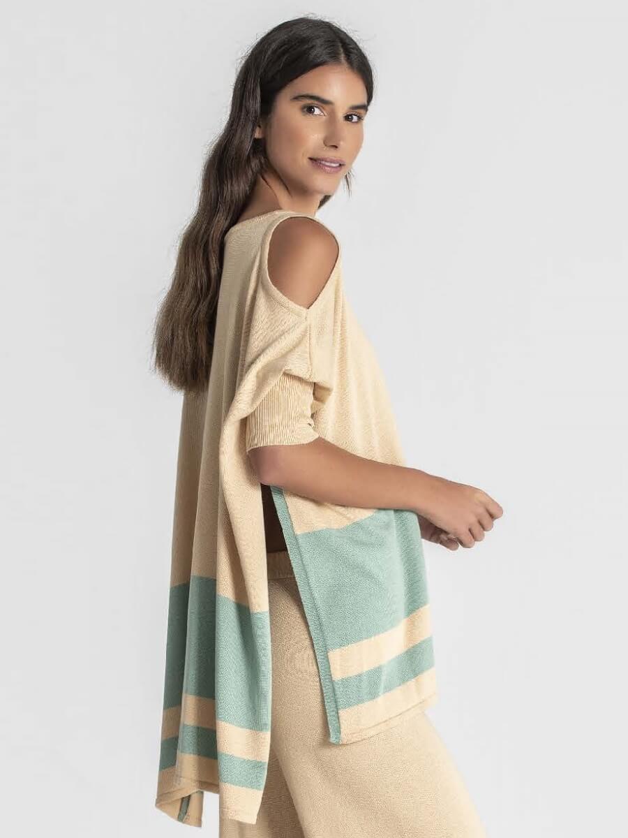 TÚNICA RISCAS COM OMBROS RECORTADOS RUGA 3051