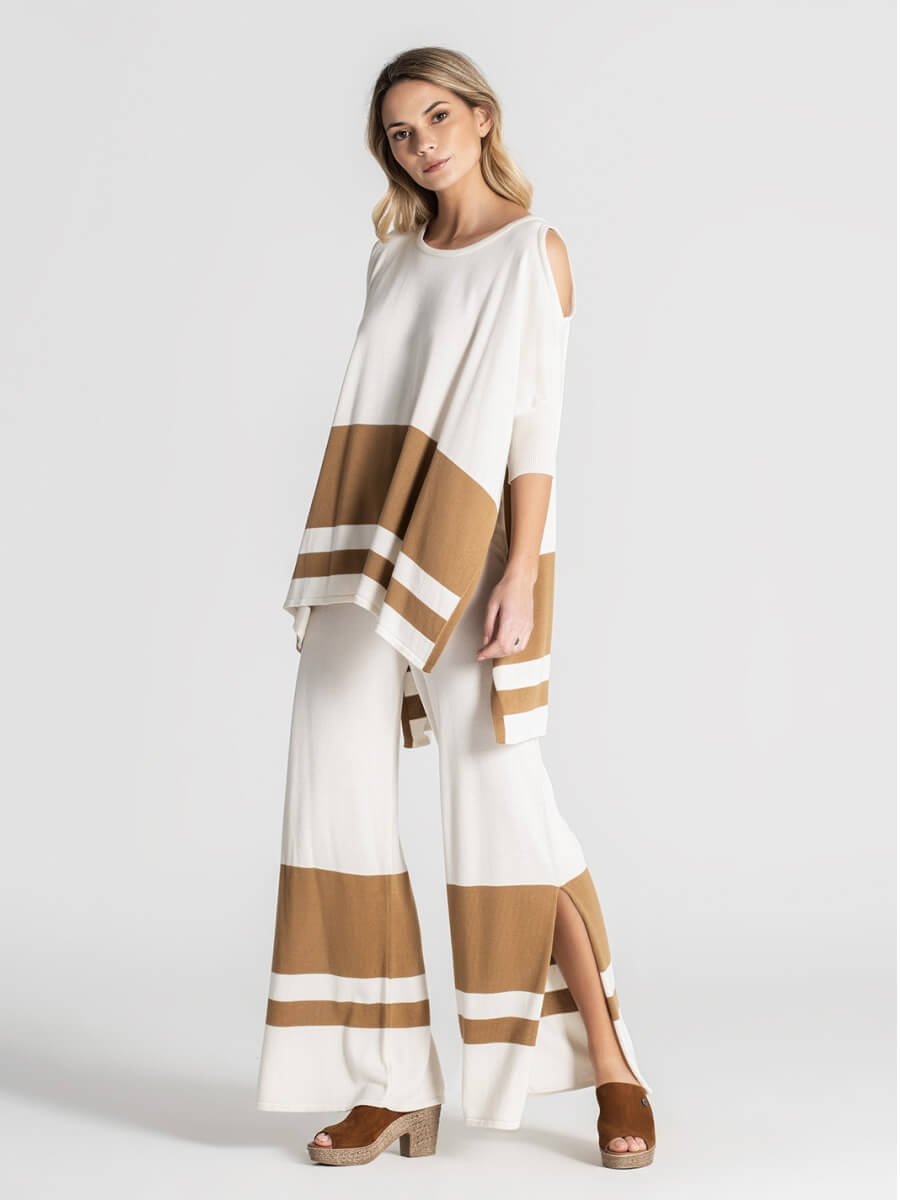 TÚNICA RISCAS COM OMBROS RECORTADOS RUGA 3051