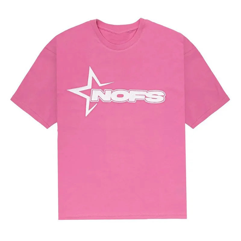 🔥 Y2K Kpop Street Fashion T-Shirt & Shorts Set – Oversized Casual Style