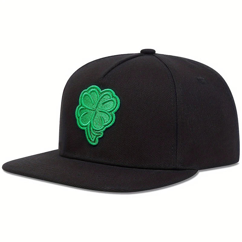 Unisex Clover Embroidery Baseball Cap – Adjustable Hip-Hop Hat for Outdoor Style & Sun Protection