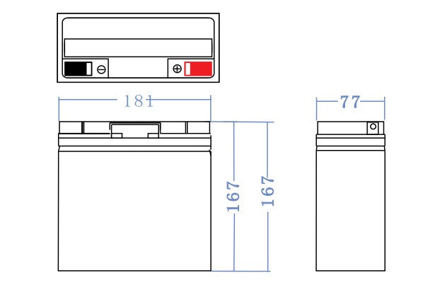 Bateria Green Cell AGM51 selada de chumbo-ácido (VRLA) 17Ah 12V