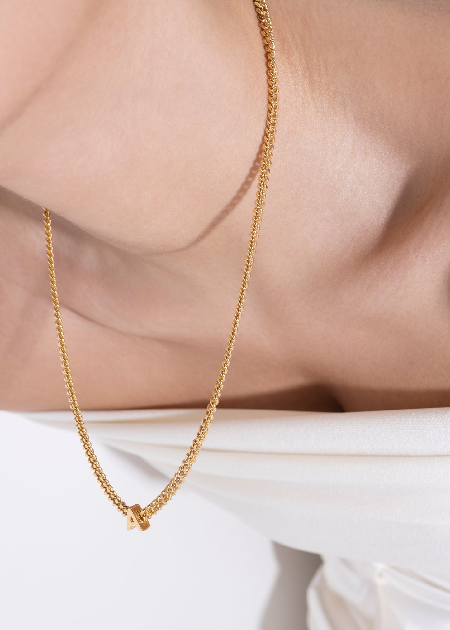 alphabet necklace with pendant A