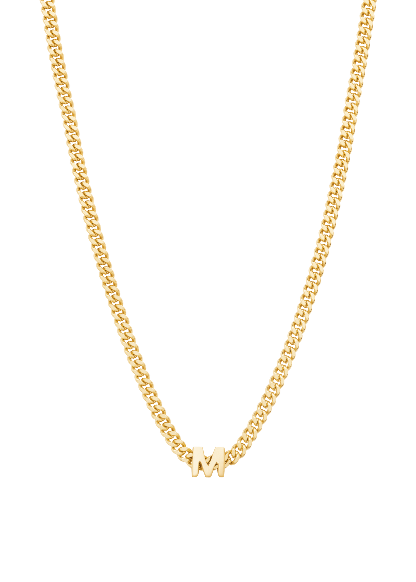alphabet necklace with pendant M