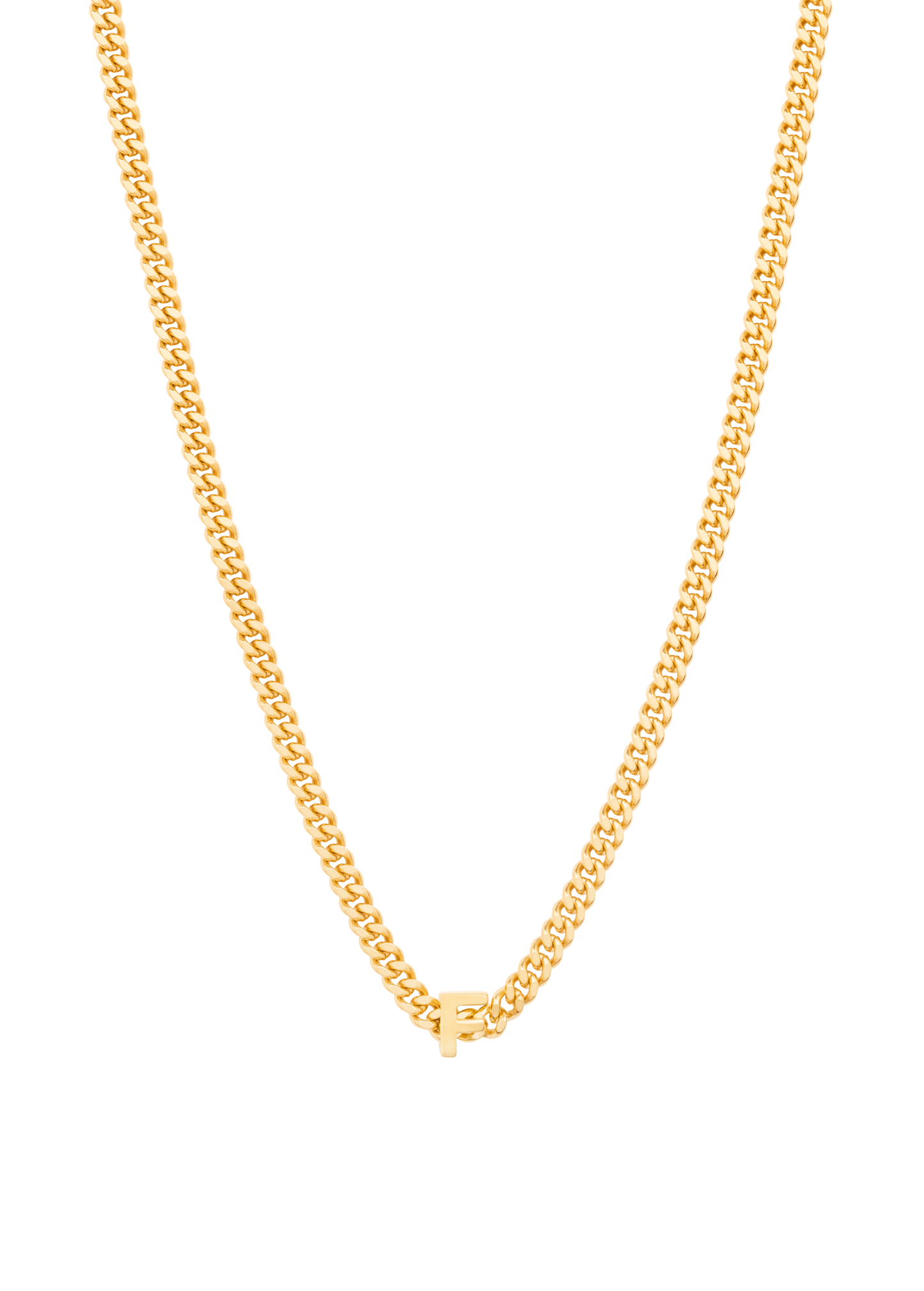 alphabet necklace with pendant F