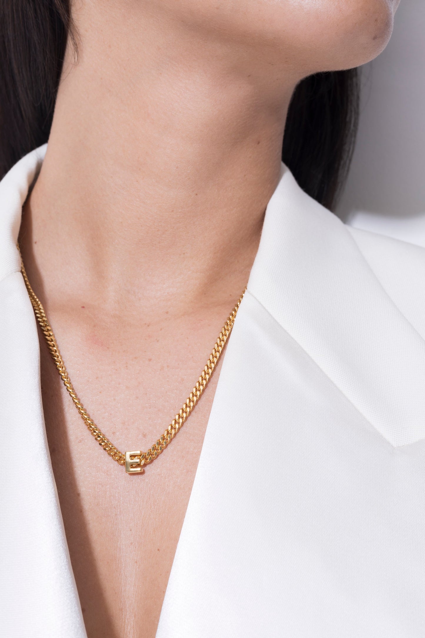 alphabet necklace with pendant E