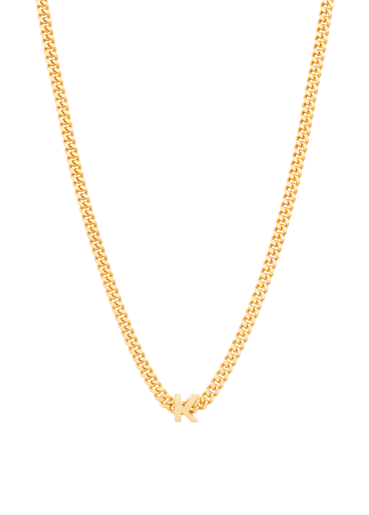 alphabet necklace with pendant K