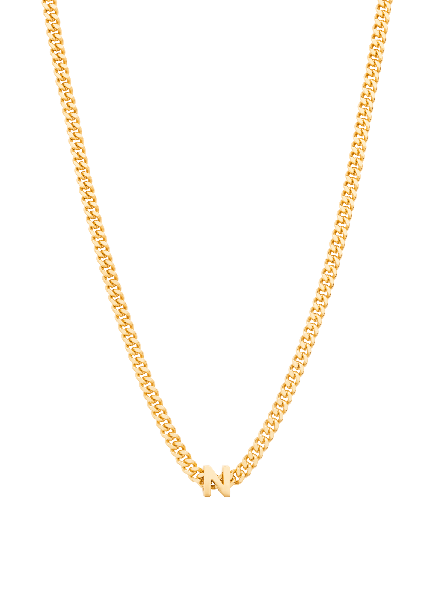 alphabet necklace with pendant N