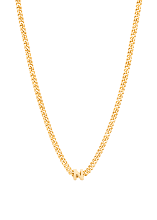 alphabet necklace with pendant N