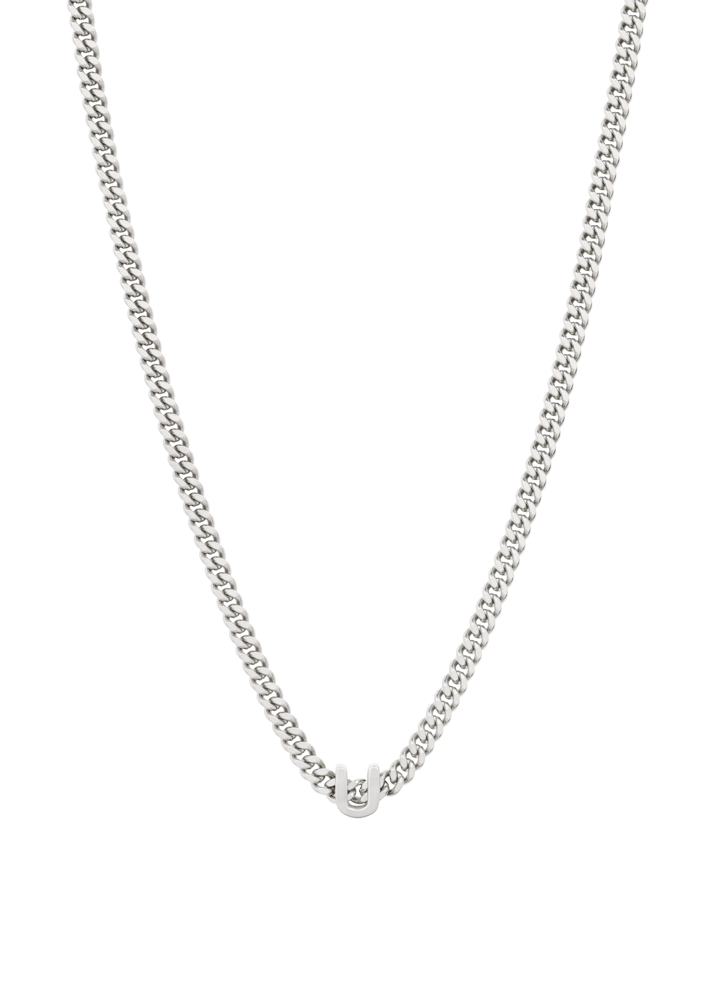 alphabet necklace with pendant U