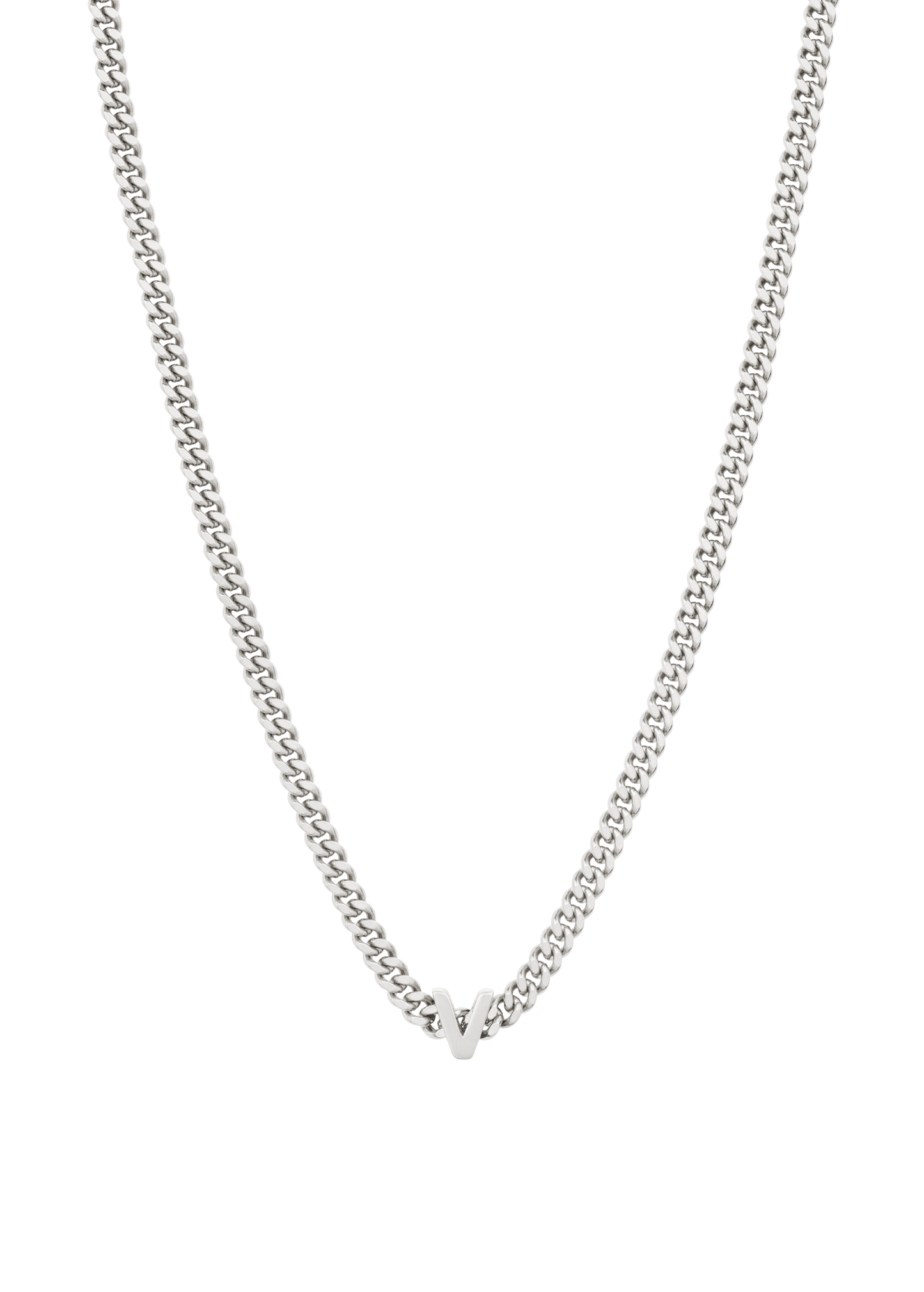 alphabet necklace with pendant V