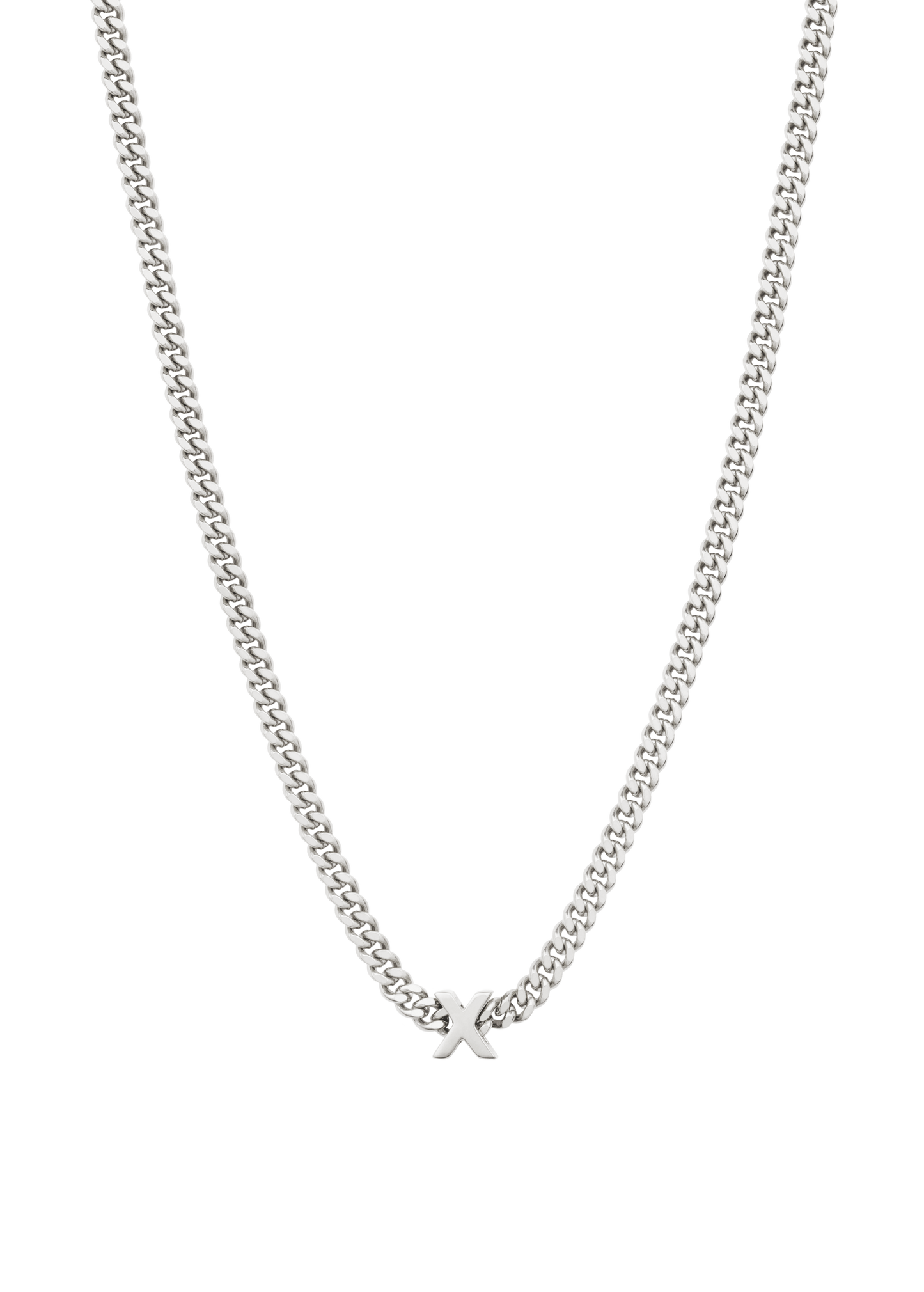 alphabet necklace with pendant X