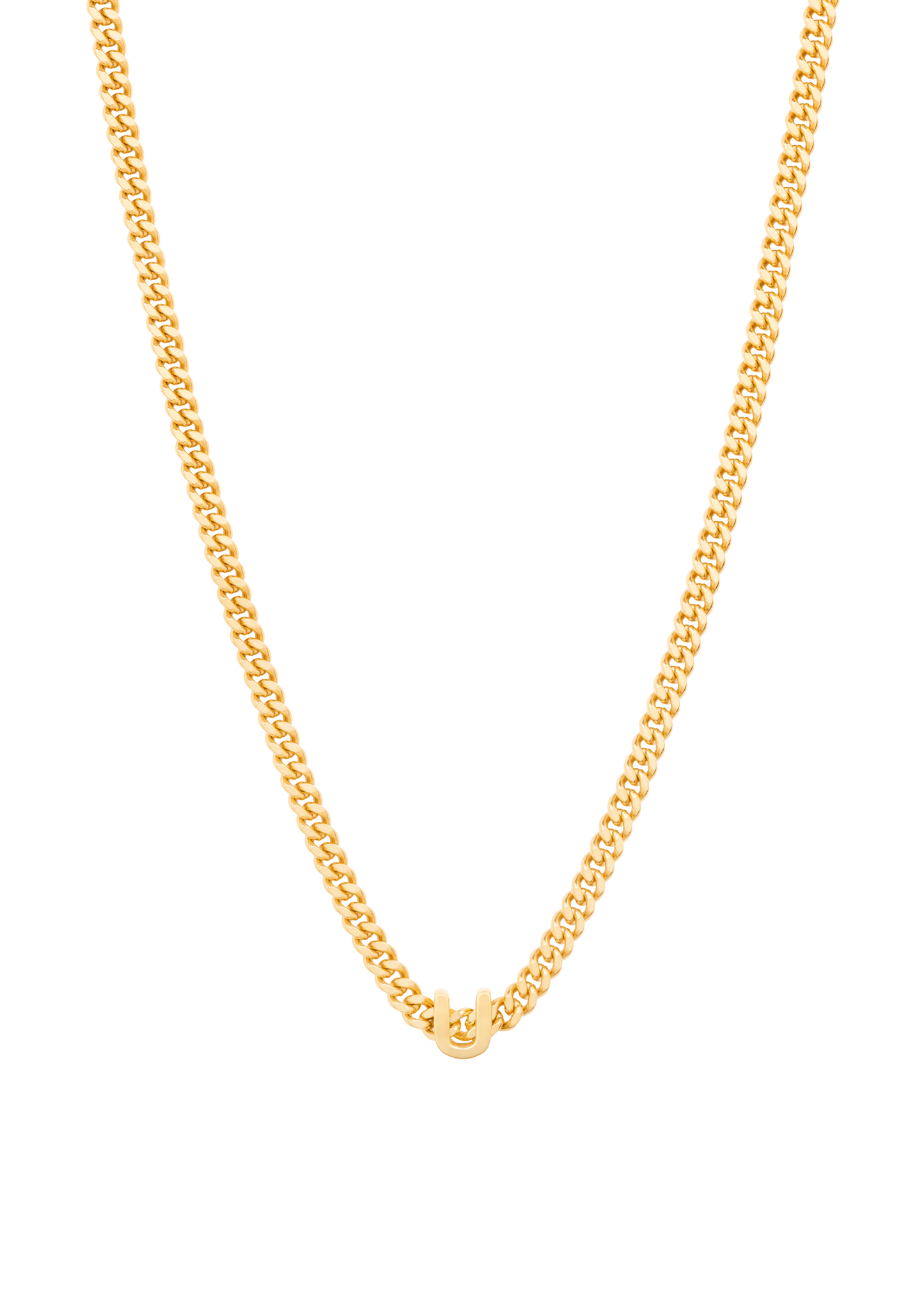 alphabet necklace with pendant U