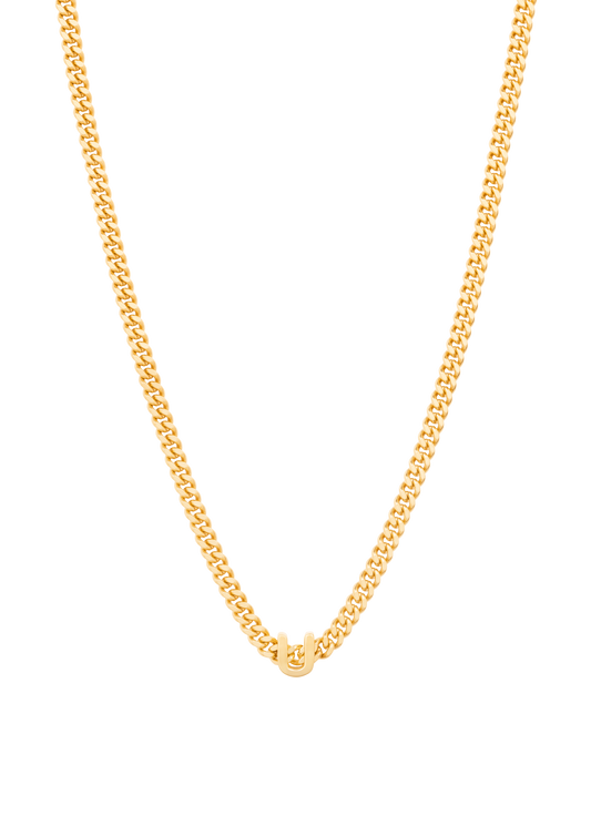 alphabet necklace with pendant U