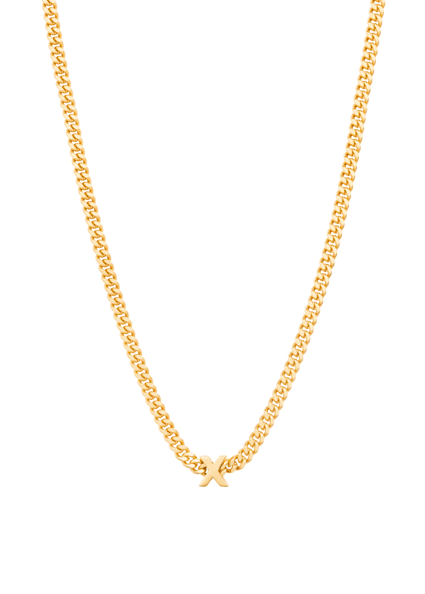 alphabet necklace with pendant X