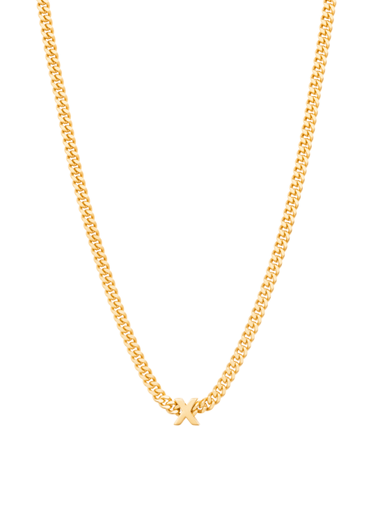 alphabet necklace with pendant X