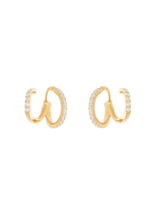 amina double layer earrings