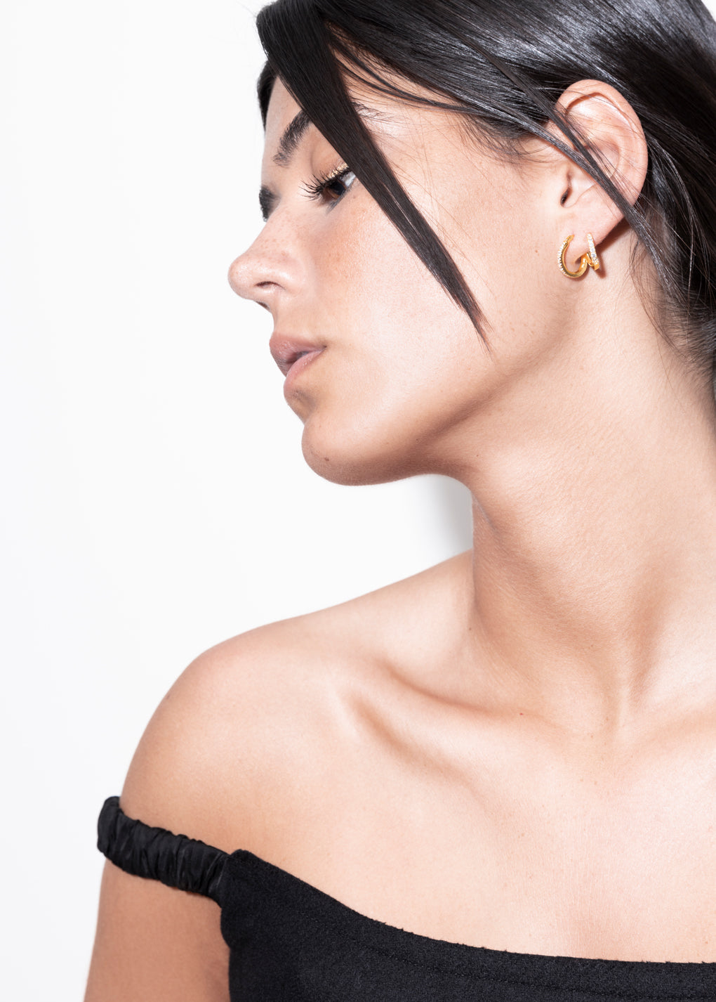 amina double layer earrings
