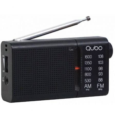 Radio Portátil Qubo RS-2 a pilhas 2x AA / Preto