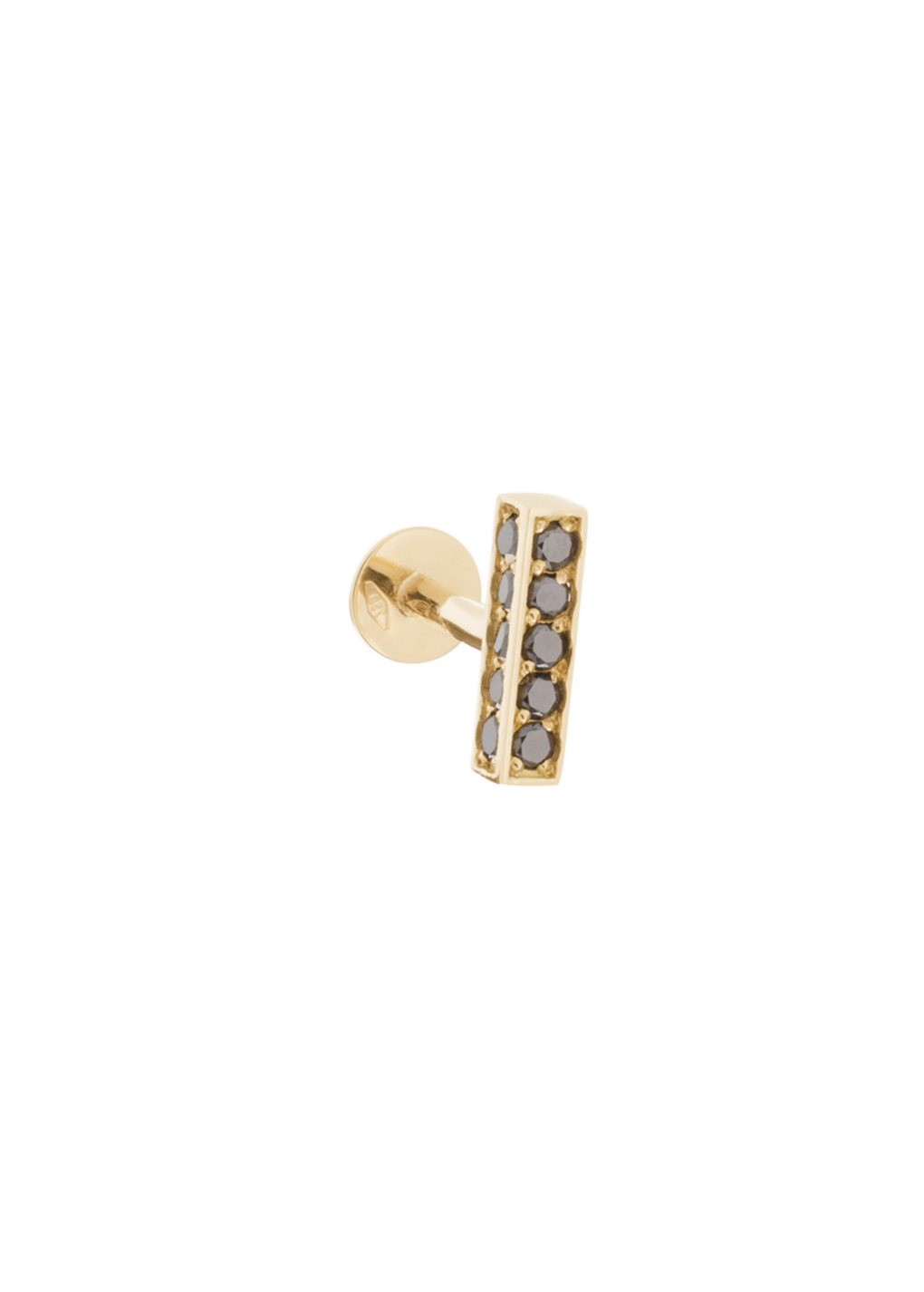 belli stud 18k black diamond