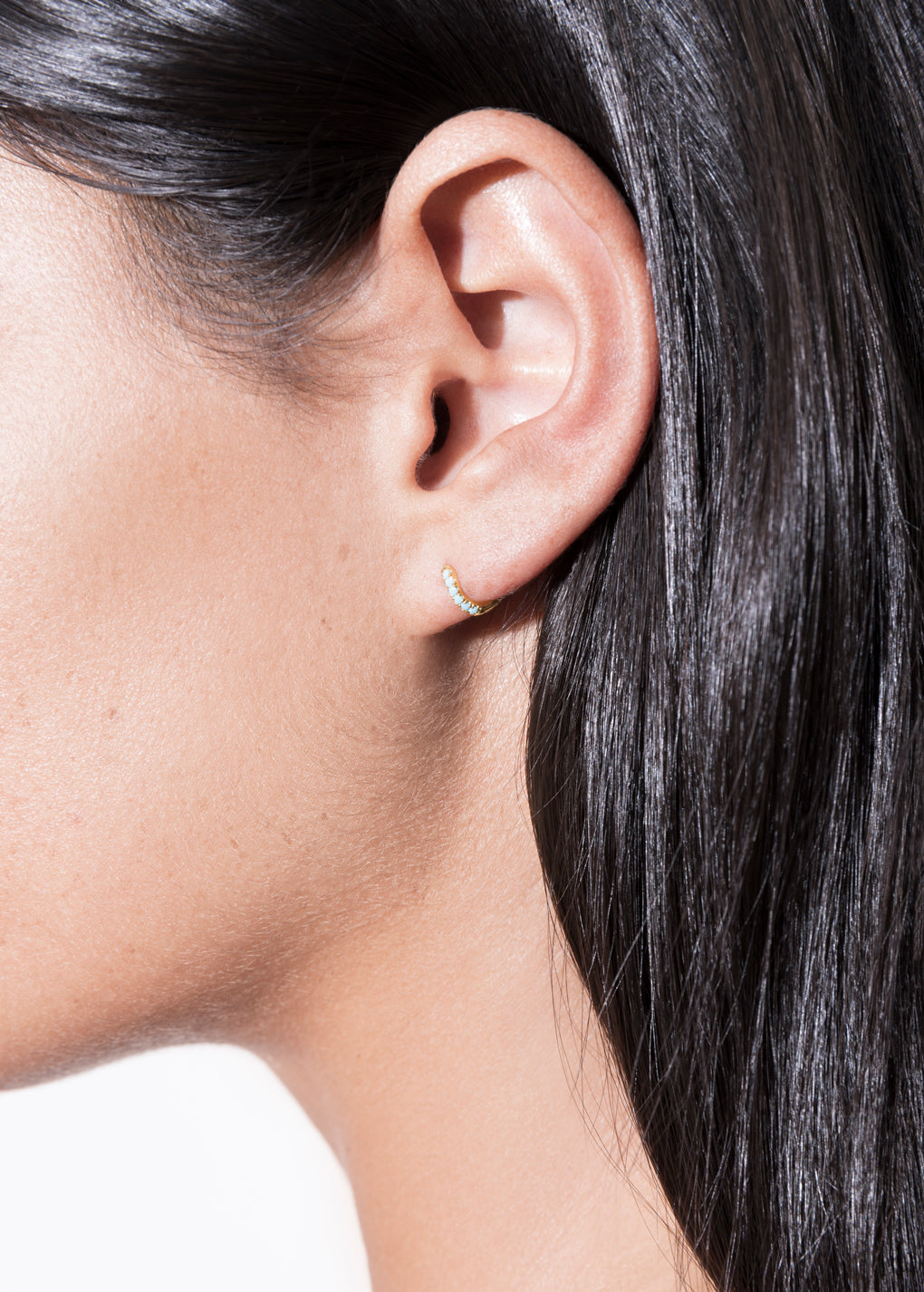 cate hoop 18k turquoise