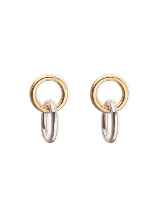 gilda two tone earrings