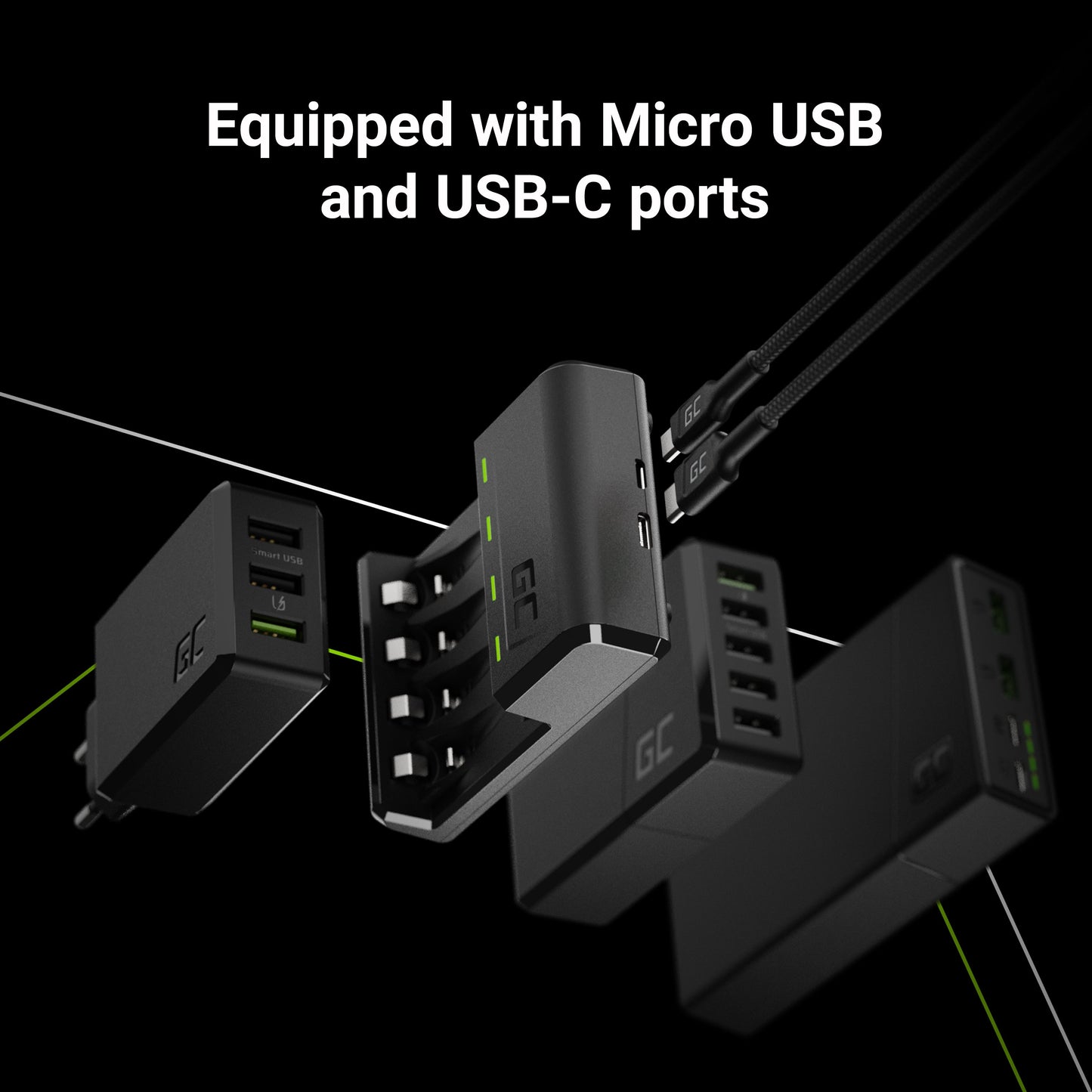 Carregador Pilhas AA/AAA R6 R03 Ni-MH GREEN CELL