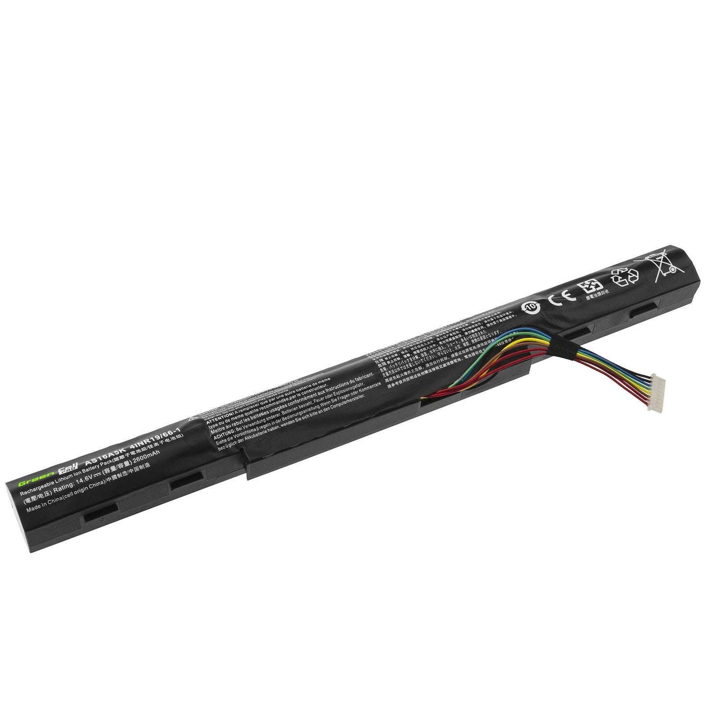Bateria Green Cell Pro As16A5K para Acer Aspire E15 E5-553 E5-553G E5-575 E5-575G F15 F5-573 F5-573G / 14,6V 2600Mah