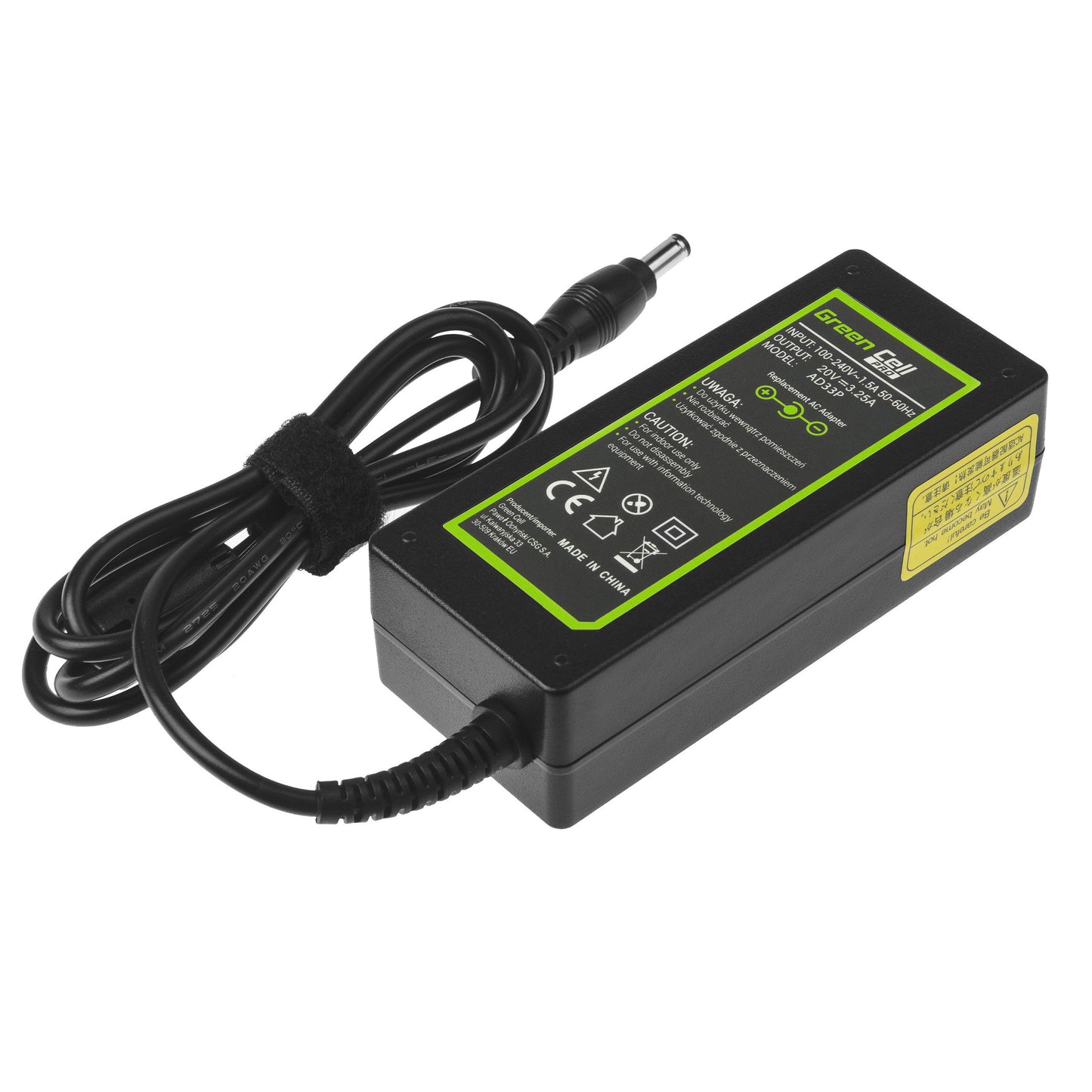 Green Cell PRO Carregador Portátil Adapter 20V 3.25A 65W para Lenovo B560 B570 G530 G550 G560 G575 G580 G580a G585 IdeaPad Z560 Z570